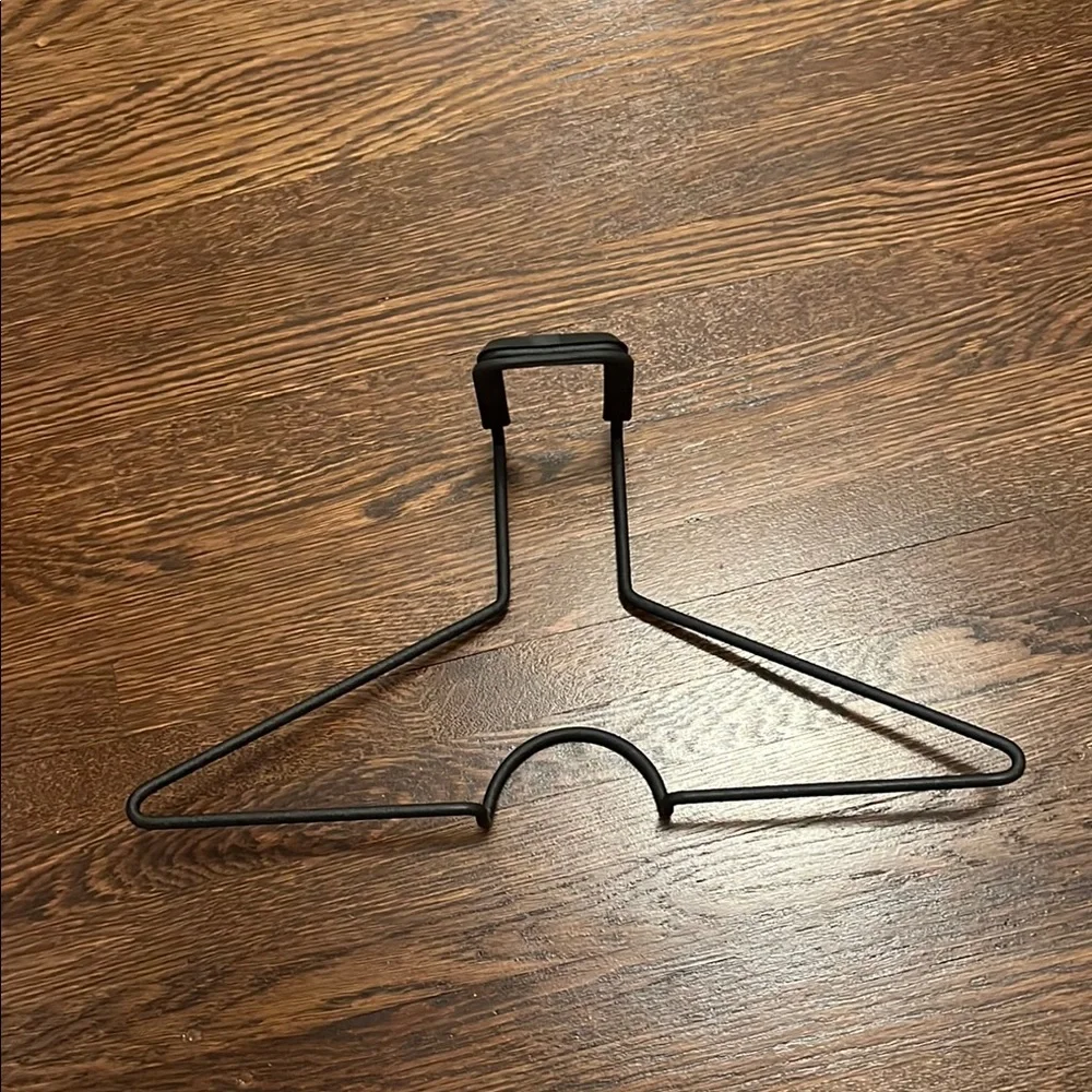 Black Metal Coat and Bag Hanger for Office Cube